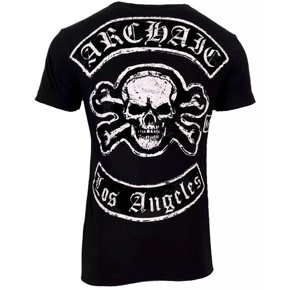 Archaic Affliction Men's T-Shirt Short Sleeve KING Cross Biker - Picture 2 of 9
